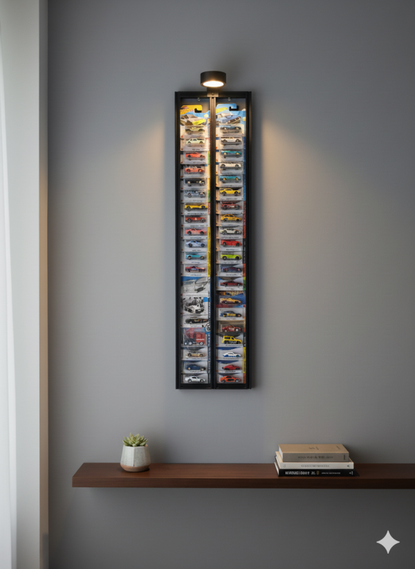 ramka hot wheels Ramka Kompatibilna z Modelami HotWheels z Dodatkowym LED 44 miejsca